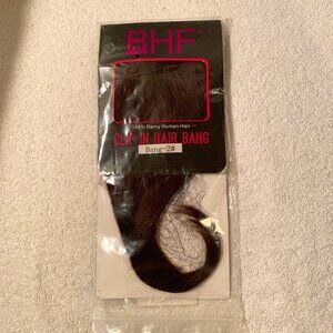 BHF Dark Brown Clip in remy human hair bangs